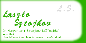 laszlo sztojkov business card